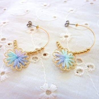 gradation flower＊blue hoopの画像