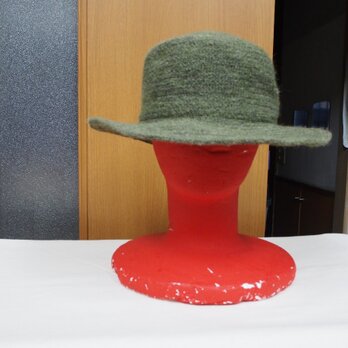 毛糸ブレードスタンダード帽子　ブリム５cm（グリーン）の画像