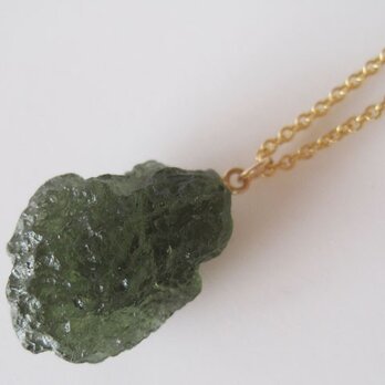 モルダバイトのネックレス／Moldavite  14kgfの画像