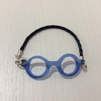 「わたしメガネ好き」アピール用ブレスレットクリアブルーカラーの画像