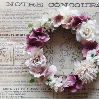 アンティークピンクのグラデーションリース