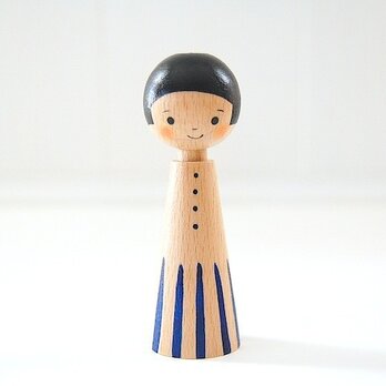 ［conocokeshi］指人形・hand puppet［１４］紺青ワンピの画像