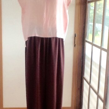 葡萄茶色のお出かけもんぺ