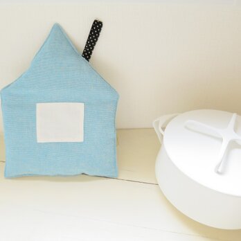 北欧 おうち型鍋しき(水色)