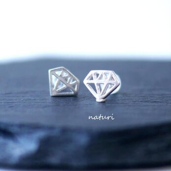【diamante】sv925 diamond pierce (2pcs)の画像