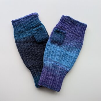 ハンドウォーマーグラデーション 深青