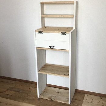 display　shelf　cabinet WWB　ｈ120　BW　  上段飾り棚付きキャビネットの画像