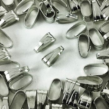 送料無料　バチカン　シルバー　100個　7mm　留め具 アクセサリー ネックレス パーツ　金具　（AP0168）の画像