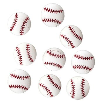 アメリカ ボタンDress it up ボタンS 9個セット 野球ボール  B-1103 スポーツ　ベースボール　クラブの画像
