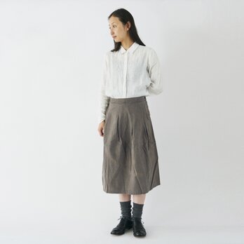 【soldout】enrica cottonskirt darkgrey / botanical dye