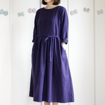 J様専用*S~LLオーダーメイド*ふわかるコットンウールラグランワンピース　NV　