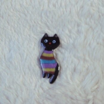 七宝　しましまセーターの黒猫の画像
