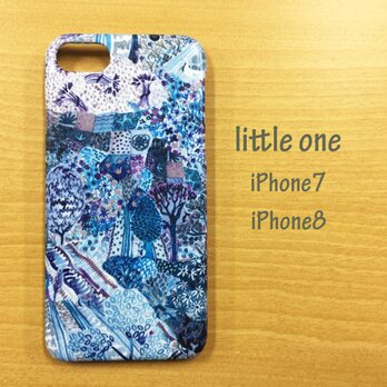 【リバティ生地】ロイヤル・オーク・ハウスブルー iPhone7 & iPhone8
