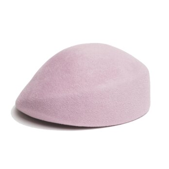 高品質ベロアを使った贅沢なベレートーク帽 ピンク 17AWN-008の画像