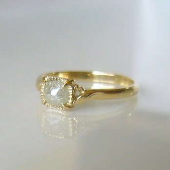 「O様オーダーメイド　ナチュラルダイヤのK14の指輪(ミルキーホワイト)」の画像