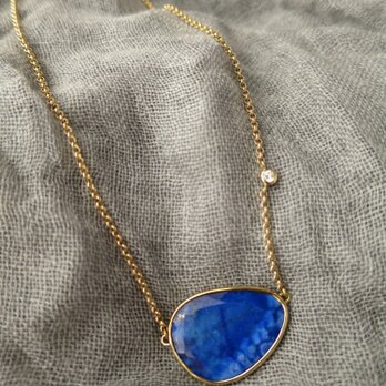 Ｋ18　Lapis lazuli ・Diamond　Necklaceの画像