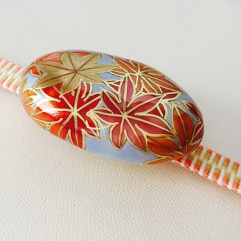 空彩 紅葉 帯留め