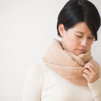 3重ガーゼのスヌード【茶色】／ Organic Cottonの画像