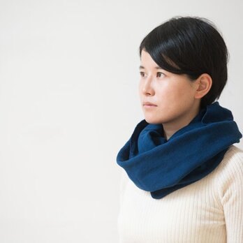 3重ガーゼのスヌード【藍色】／ Organic Cotton