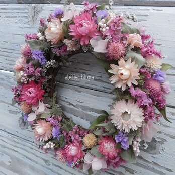 atelierBLUGRA八ヶ岳〜（新作）ピンクの小花のWreathの画像