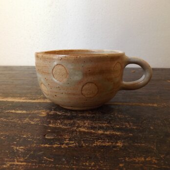 ベージュスープマグ（大ドット）