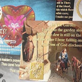 金箔ヒエログリフ「天使マリア紋章A 」厚盛メッセージカード 5枚セット GLICAの画像