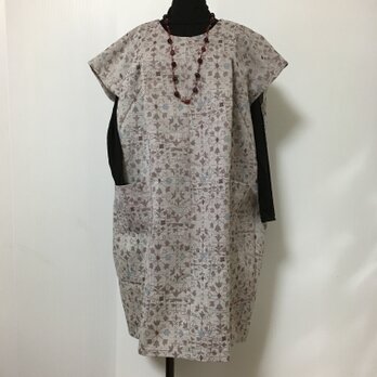 正絹着物リメイク コクーンワンピース M〜L