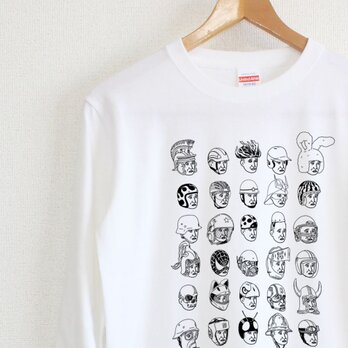 おっさんのヘルメットコレクション　ロンT　ユニセックス