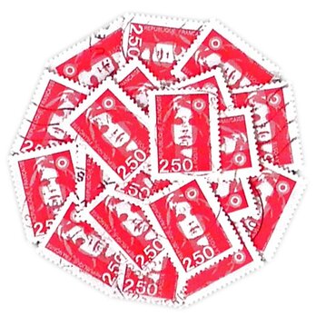 フランス古切手（赤B）France   DA-STE091の画像