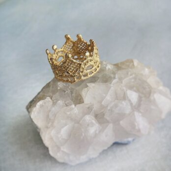 Crown ring (SILVER gold)の画像