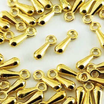 送料無料　アジャスター チェーン 用 金具　しずく 型　ゴールド 50個　ネックレス　ピアス  チャーム　AP0366の画像