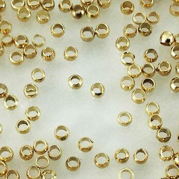 送料無料　かしめ玉　つぶし玉　200個　ゴールド　KC金　サイズ【 2mm 】　カシメ玉　アクセサリー　AP0401の画像