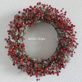 atelier blugra八ヶ岳〜里山の秋ノイバラの実Wreath01の画像