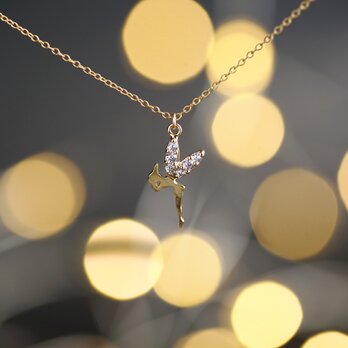 【14KGF】Necklace,CZTiny Tinker Bellの画像