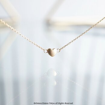 【14KGF】Necklace,Matt Gold Tiny Heartの画像