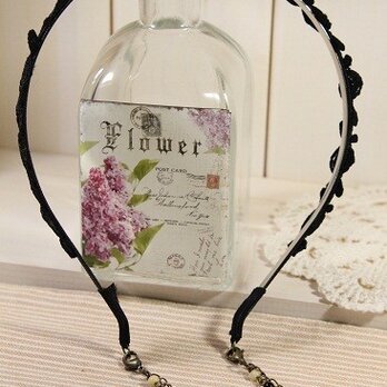 チャーム付きカチューシャ（シェルのうさぎ）