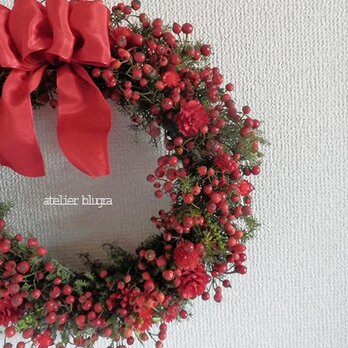 atelier blugra八ヶ岳〜里山の秋ノイバラの実Wreath03の画像