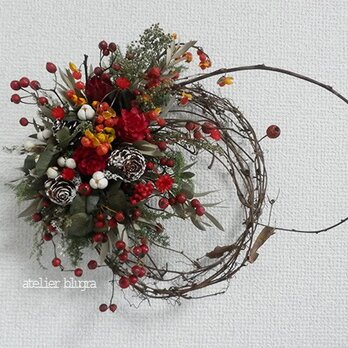 atelierBLUGRA八ヶ岳〜ノイバラの実のWreathの画像