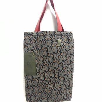 tote bag/ヴィンテージ レオパード柄のトートバッグ    ■tf-303の画像