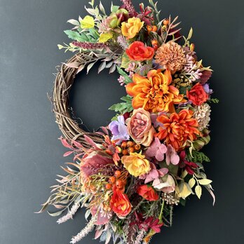Dahlia wreath VIIの画像