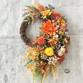 Autumn mum wreath VII