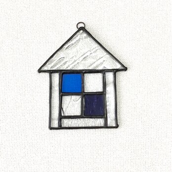 サンキャッチャー・Maison三角屋根（青・紫）の画像