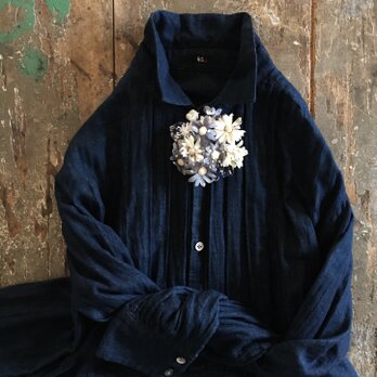 ビンテージmix丸花…suMire-bouquet布花コサージュの画像