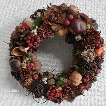 八ヶ岳〜(新作)静かな森の木の実のWreath8の画像