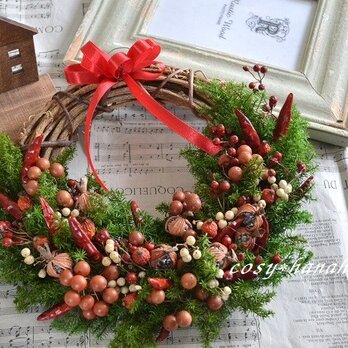 つぶつぶの実の赤wreathの画像