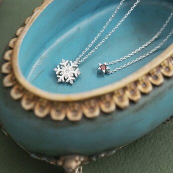 星＆雪の結晶 ネックレス セット シルバー925の画像