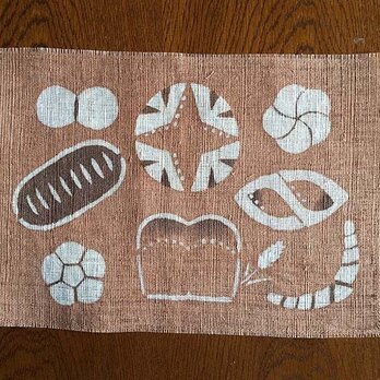 柿渋染めティーマット　パンマニアのために