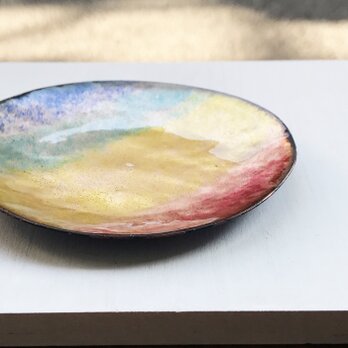 虹色のうつわ(豆皿９cm）の画像