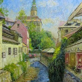中世の町チェスキ－クルムロフの画像