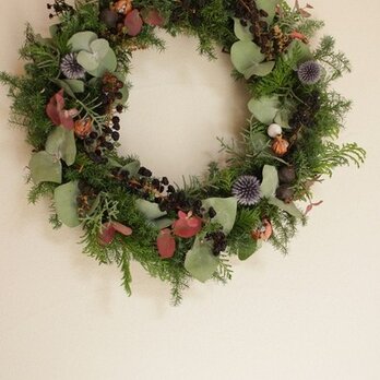 一冬飾れるシックなChristmas wreathの画像